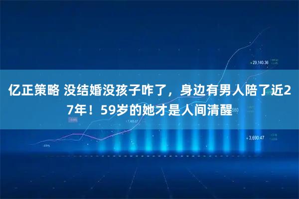 亿正策略 没结婚没孩子咋了，身边有男人陪了近27年！59岁的她才是人间清醒